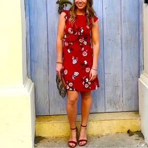 Miss Selfridge Red Floral Dress